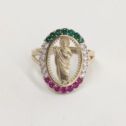 10kt Real Gold Saint Jude Ring For Women 
