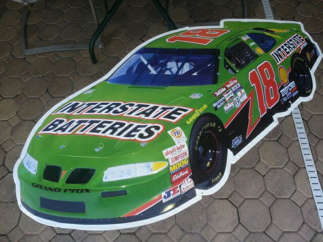 Interstate battery NASCAR metal sign