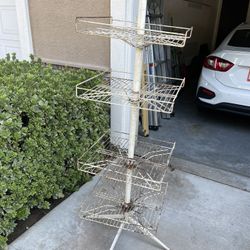 3 Tier Vintage Rotating Plant Stand