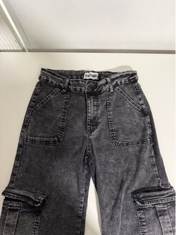 DISCLOSURE Acid Wash Black Cargo Jeans - Size 9/29 Women