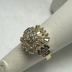 14k natural diamond ring