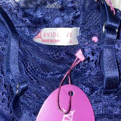 Snap Crotch Lace Bodysuit Deep V Teddy