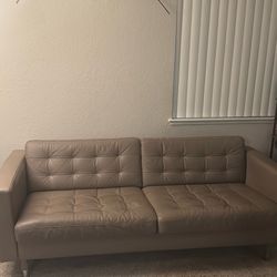 MORABO Sofa, Grann/bomstad beige/metal