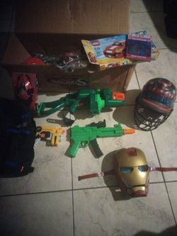 a bunch of toys for a good kid