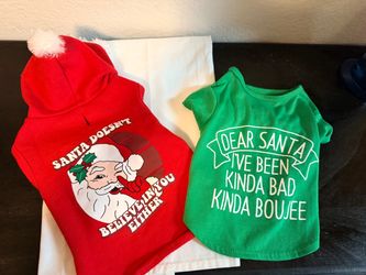 2 SMALL dog shirts/hoodie