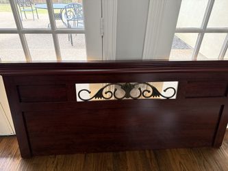 Full size bed headboard and metal frame