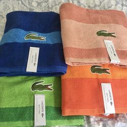 4 LaCoste Beach Towels 54 X 30 Inches for Sale in Rohnert Park