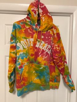 weat Shirt Hoodie size large Tie Dye colors Point Beach in multi colors pre owned