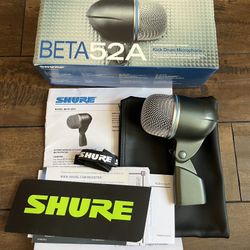 Shure BETA 52A Supercardioid Dynamic 52 A