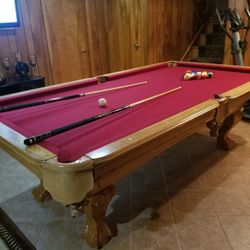 Pool Table and Wall Rack