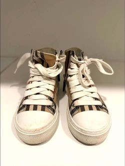 Authentic Burberry Toddler Nova Check High Tops - Size 11