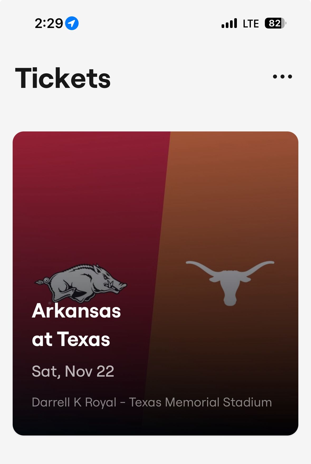 Texas Arkansas Football Tickets