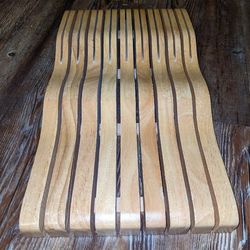 Wood Knife In Drawer Holder New!
