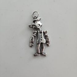 Vintage Popeye The Sailor Man Sterling Silver Pendant