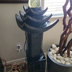 Water Fountain With Crystal Ball Lights Up