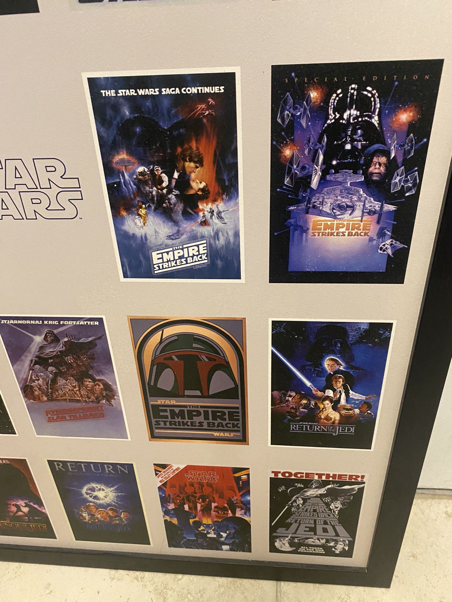 Star Wars Movie Posters Collage Framed