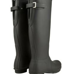 Hunter Original Tall Ladies Dark Slate Rain Boots size us6/eu37