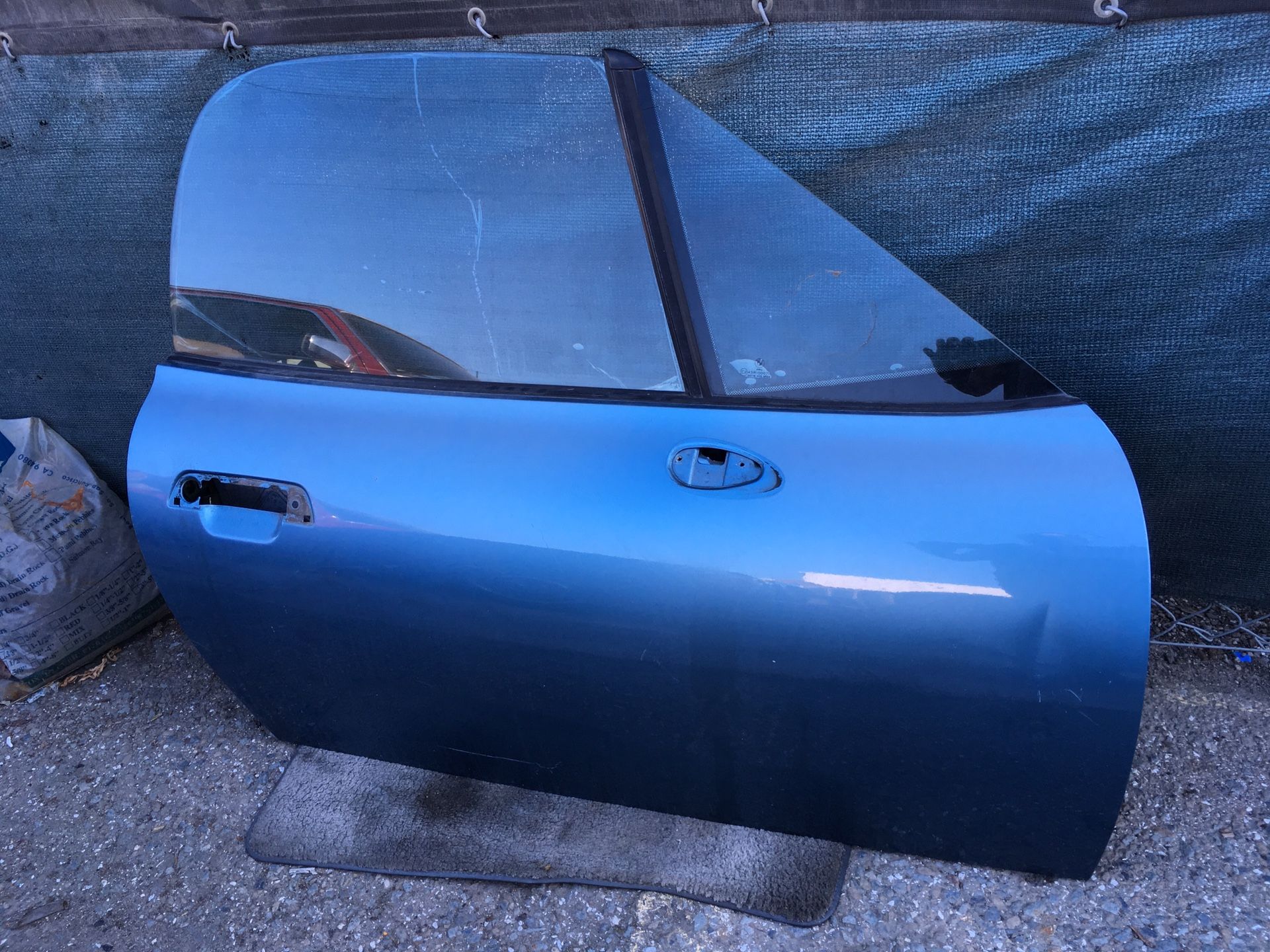 BMW Z3 passenger door, no mirror, no door panel, has window and regulator included,