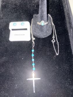 Sterling Silver Turquoise Jewelry Set