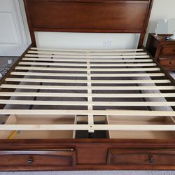 King Size Bed Frame and A Pair Of Matching Night Stands