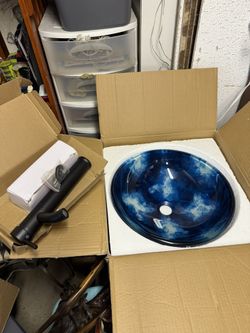 Bathroom Sink Still In Box.