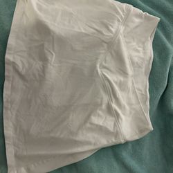 white crossover skirt