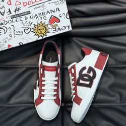 Dolce Gabbana Red/White Shoes New 