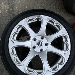 Heritage kokoro rimset 18x8.5 5x114.3 heart cutout style