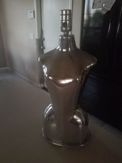 SILVER FEMALE BUST / FORM LAMP