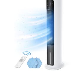 3-in-1 Air Cooler, Moisting Fan Air Cooler Tank 43" Tower Fan with Cooling and Humidifying Function  Fanning, Humidification & Cooling:  it is a 43-in