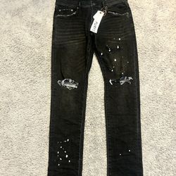 Black Purple Jeans