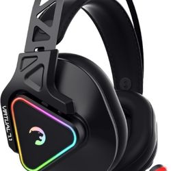 Gaming Headset - 7.1 Virtual Surround Sound, Wired RGB Led Headphones with 53MM Drivers