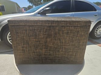 Brown Weaved Storage Trunk with side Handles