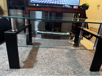 GLASS Modern Clear Tempered Glass Coffee Table