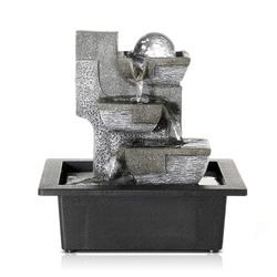 Dyna-Living Water Fountains Indoor Tabletop Fountain With LED Lights Relaxation Waterfall Fountain Indoor Water Fountains For Home Decor
