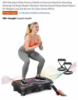 Vibration Plate Fitness Platform Exercise Machine Vibrating Shaking Full Body Shaker Workout Vibrate Stand Shake Board Sport for Weight Loss Fat Burne