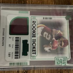 Dyami Brown Rookie Ticket card