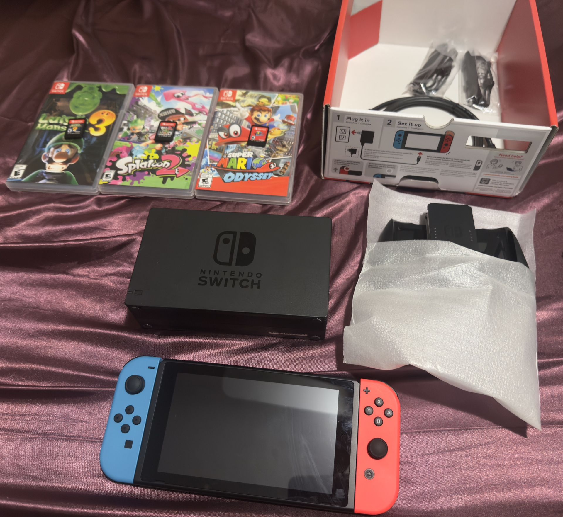 Nintendo Switch with games