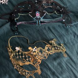 Masqarade Gold Black Maek Party Vintage Ball Gatsby Party