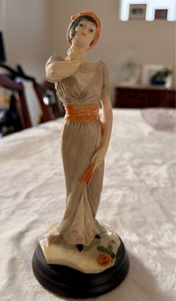 Vintage Lady Figurine in Elegant Gown – Decorative Collectible