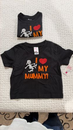 Kids Halloween 'I Love My Mummy' T-Shirt