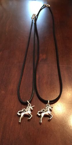 NEW 3D Unicorn Charm on Leather Cord Necklace