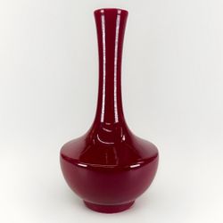 Chinese Porcelain Monochromatic Vase Purple / Rouge Glaze With Qianlong Mark