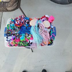 Container full of bows and headbands