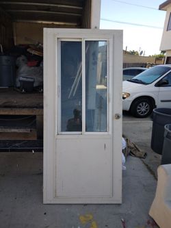 Steel Door with Glass Panels