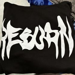 Reborn Black Graphic Hoodie