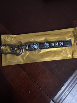 BMW Key Fob Leather Key Ring Lanyard 