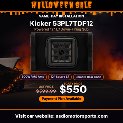Halloween Sale: Kicker 53PL7TDF12 Powered 12" L7 Down-Firing Sub - $550 (list $599.99)