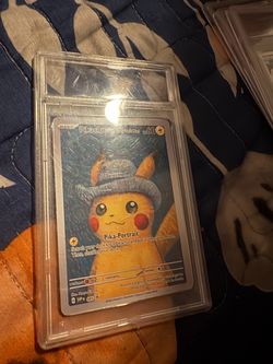 Rare blue hat pikachu card