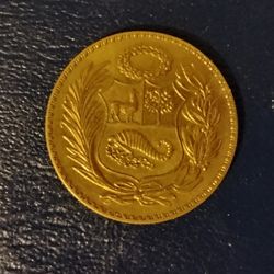 1935 Vintage Peru Peruvian Coin